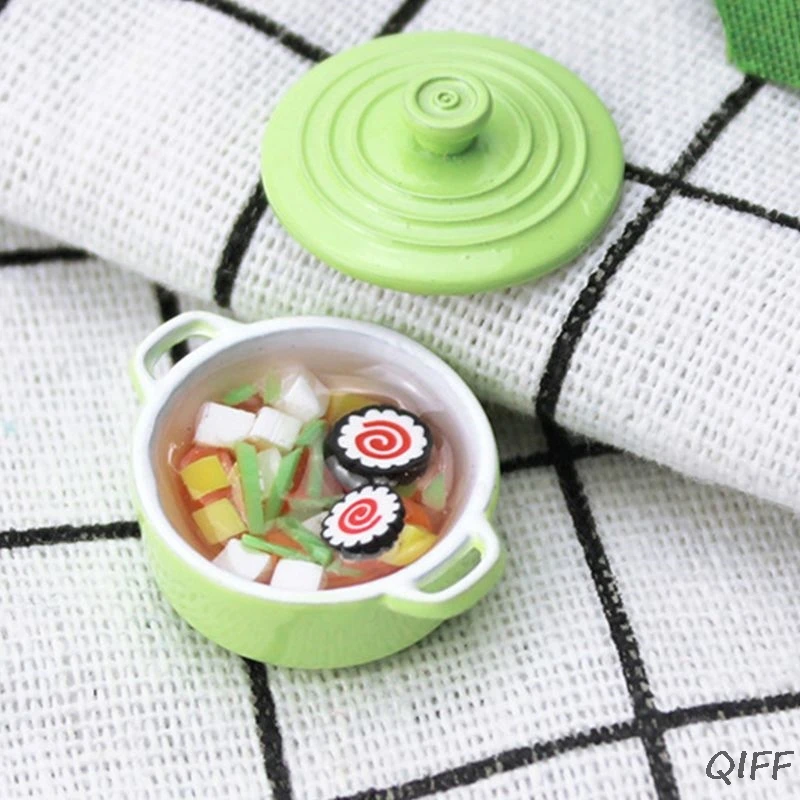 DIY Миниатюрная модель игрушки Моделирование мини цвет миска для супа Кукольный дом украшения