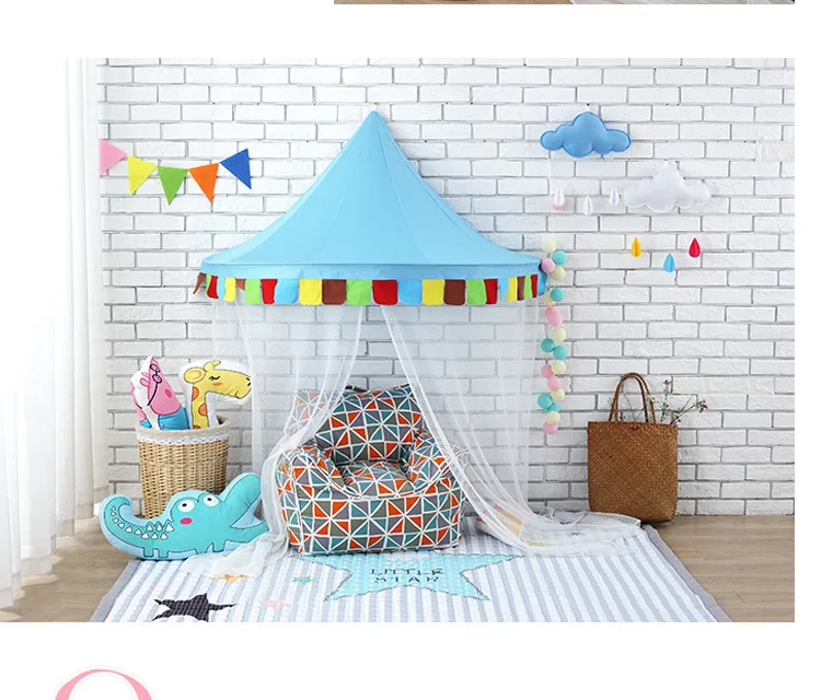 Детская палатка кровать навес кровать занавеска Крытый игровой дом половина палатка фотография палатка Чтение Угол игрушка комната