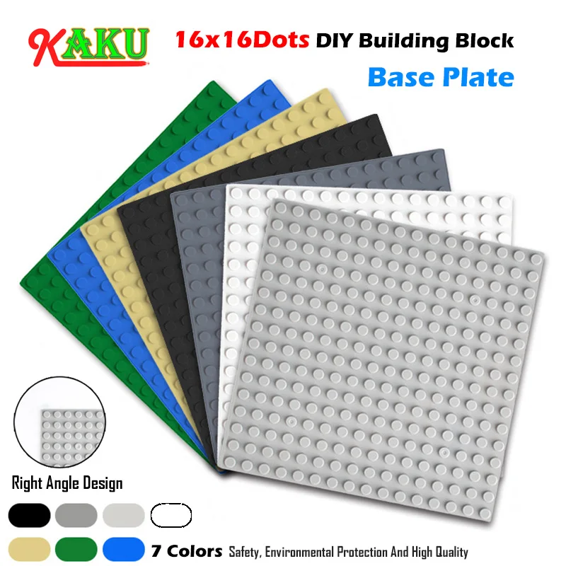 

High Quality Base Plates Blocks Accessories 16*16Dots Small Brick Building Blocks Baseplates Children Toy Compatible Legoed City