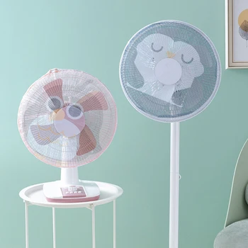 

Electric Fan Cartoon Covers for Baby Kids Finger Protector Anti-Pinch Hand Safety Mesh Nets Fan Guard Home Office Dust Shield