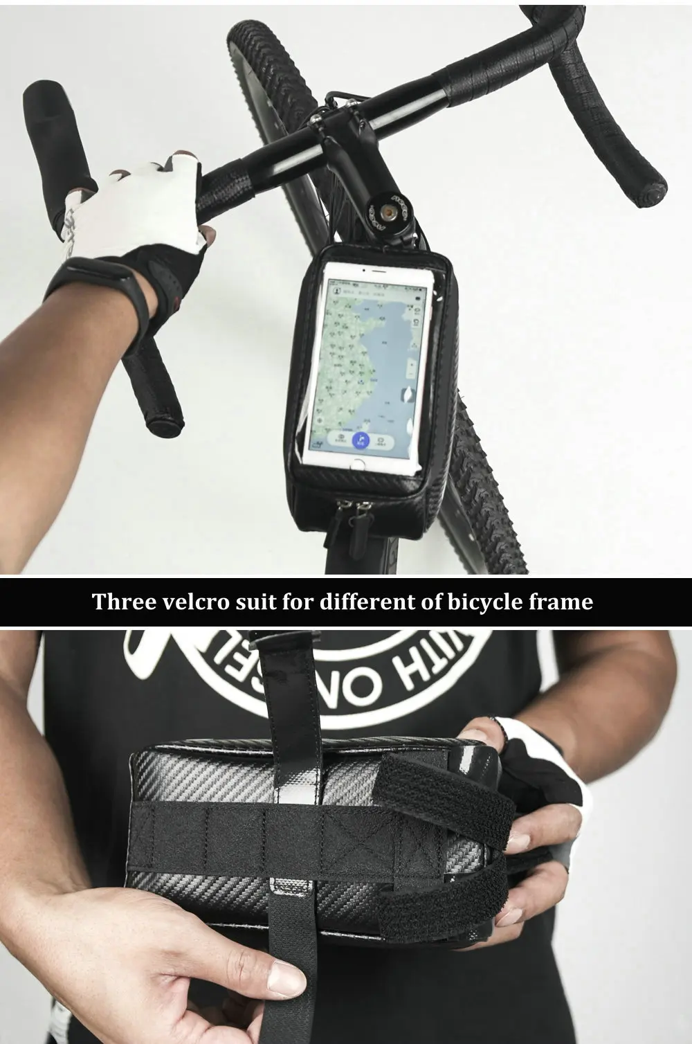 RHINOWALK Bicycle Front Tube Bag Rainproof Touch Screen Cycling Top Front Tube Frame Bags 5.86.0 Phone Case Bike Accessories (11)