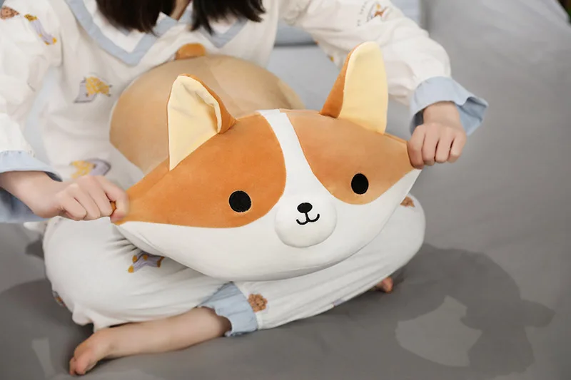 Kawaii Fat Corgi Stuffed Doll Big Shiba Inu Doll Plush Toy Super Soft Animal Dog Sleeping Pillow for Children Gift Decoration 35inch 90cm DY50798 (7)
