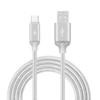 

Newest Reinforced 1M MicroB Cable Type-C Glow LED Light Flashing Metal Alloy Data Sync Fast Charging Data cable