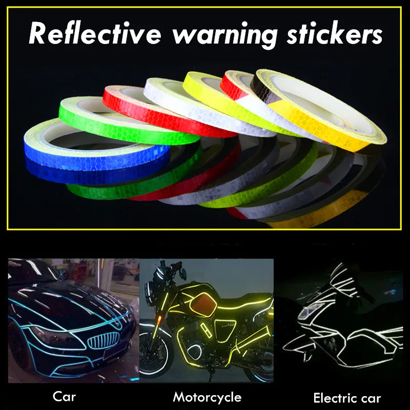 8 Meter Bike Reflective Stickers Cycling Fluorescent Reflective Tape