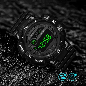 

Luxury Mens Digital LED Watch Date Sport Men Outdoor sport watch Electronic digital Watch gifts Men's wrist luminous watch for s