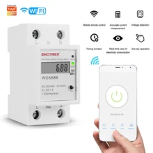Новый 90 250 В WiFi умный измерительный счетчик энергии Tuya / Smart Life APP