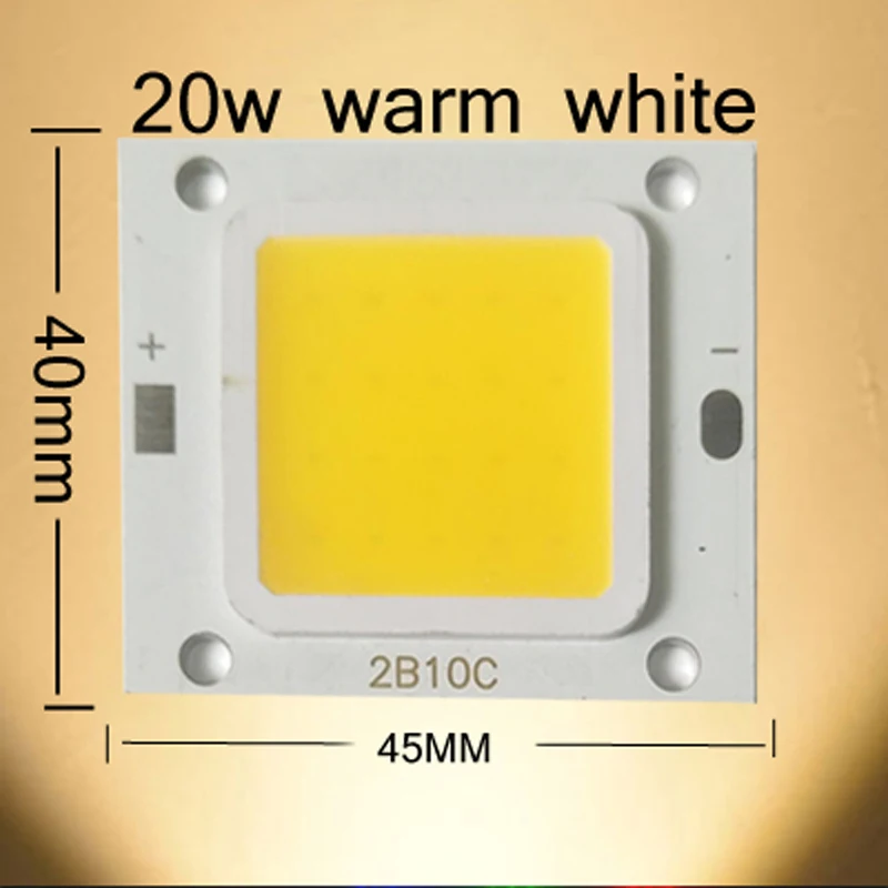 20 Вт лампочки бусины оптом COB DIY белый/теплый белый/УФ/светодиодные чипы RGB для прожектора высокой мощности - Испускаемый цвет: 20W White white