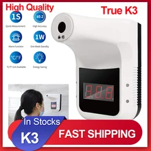 2020 k3 sem contato termômetro infravermelho digital k3 pro testa mão sensor de temperatura arma laser com alarme febre fixado na parede