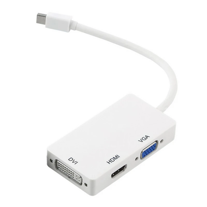 3 в 1 Порт Thunderbolt Mini display port HDMI DVI VGA порт кабель с адаптером для Mac Macbook Air iMac Book Air