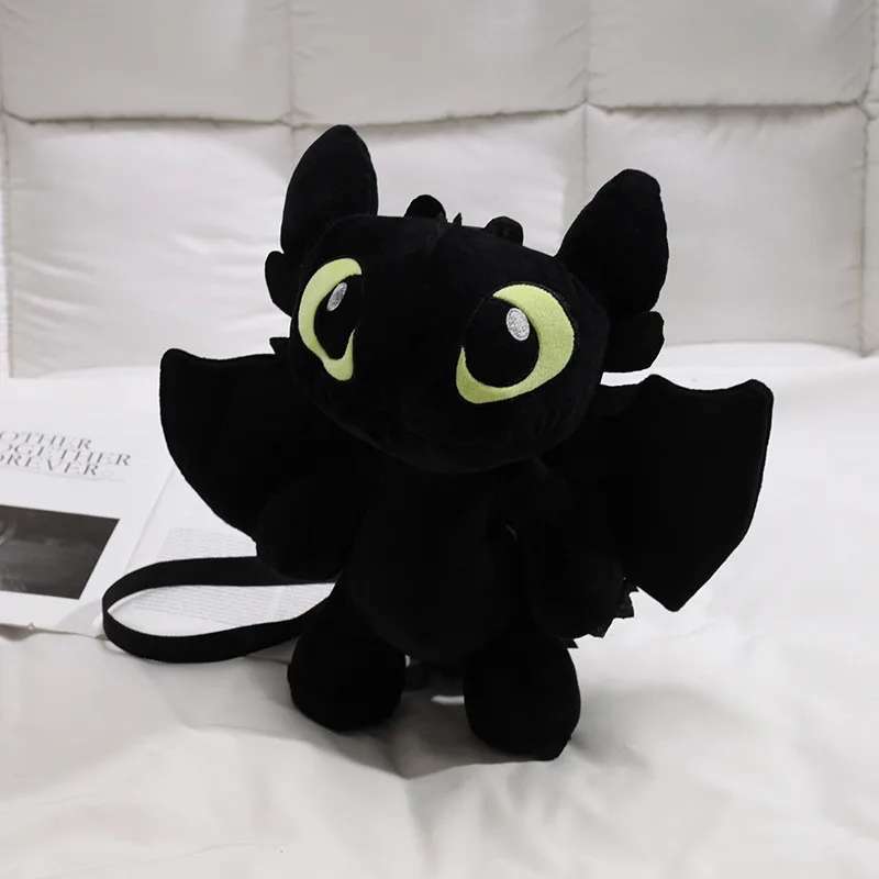 How To Train Your Dragon Night Fury Toothless Plush Backpack Movie Cartoon Crossbody Bag Coin Purse Key Phone Bag Shoulder Bags  (9)