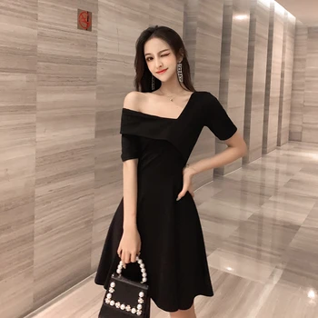 

Bodycon Bandage V Neck Dress Women Vestidos 2020 Summer Sexy Elegant Black One Shoulder Midi Celebrity Runway Party Dresses