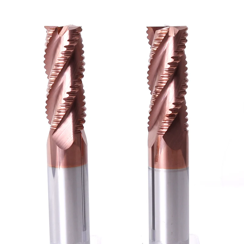 ZGT Roughing Endmill Metal Cutter HRC55 4 Flutes 4mm 6mm 8mm10mm Alloy Carbide Tungsten Steel Milling Cutter Roughing End Mill