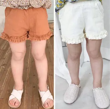 

2020 New Arrival Girls Cotton Linen Shorts Summer Girls Shorts 1-6 Years PP599