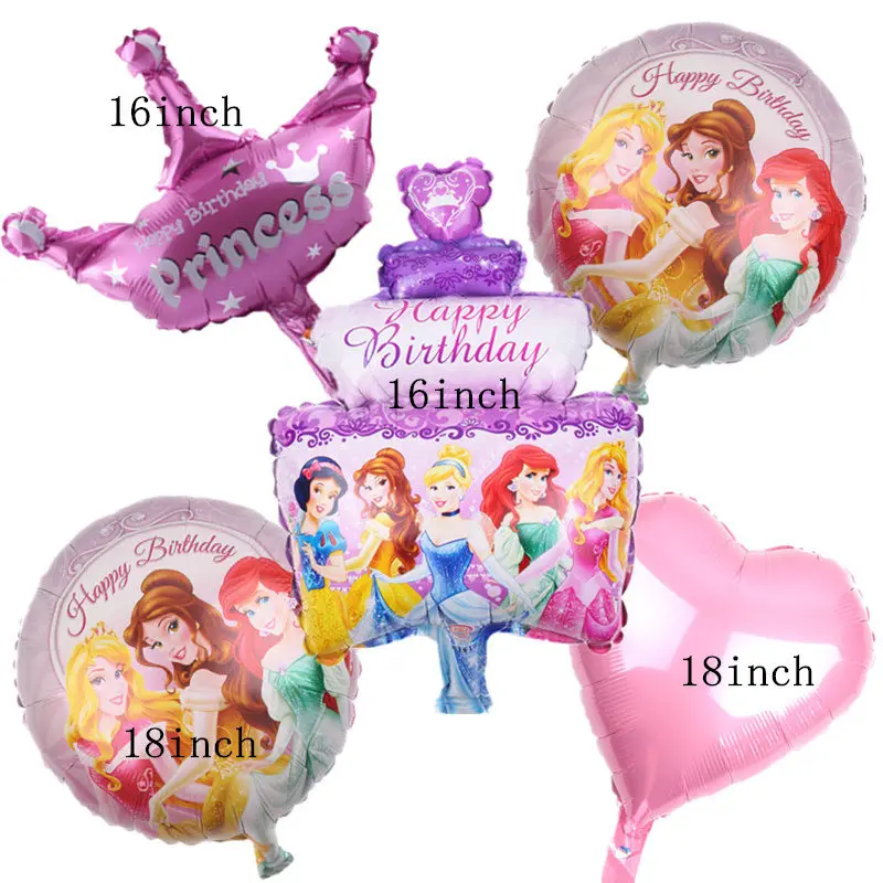 5 шт./лот торт ко дню рождения шары в форме принцесс День Рождения украшения шары Высокое качество мультфильм шляпа - Цвет: 3