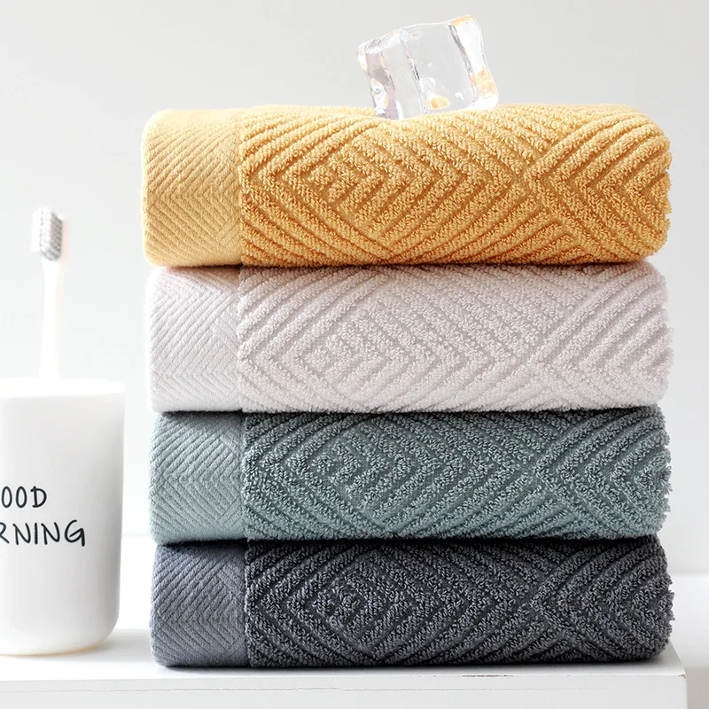 Cotton Bath Towels Set Soft Solid Color Women Large Face Towel Highly Absorbent Bathroom Towels Adults Hand Washcloths 3Pcs bath towels cotton towel cotton face towels