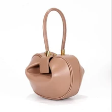 Сумки из натуральной кожи для женщин Новая мода нишевый Дизайн Роскошные сумки повседневные сумки с замком прошитая нить пельмень сумка на плечо