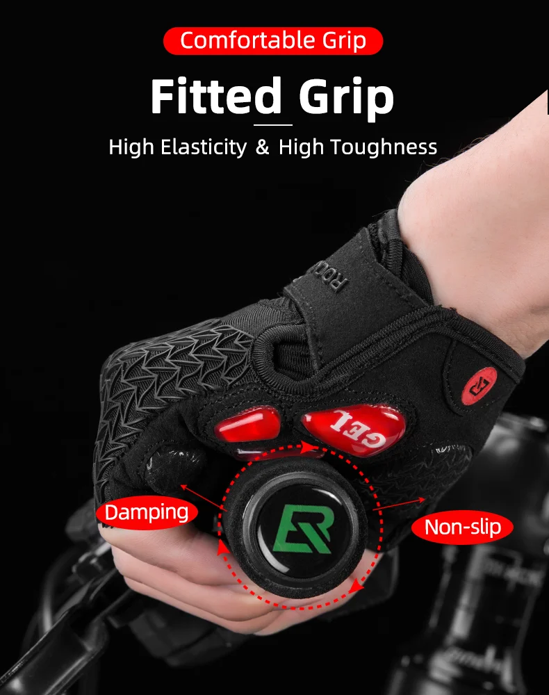 Design First Spring Summer Padded Cycling Gloves