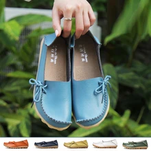 Повседневная женская кожаная обувь для вождения; Лоферы без шнуровки; мокасины; легкие туфли на плоской подошве для кормления; прогулочная обувь на плоской подошве