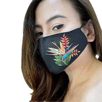 

masque mascarar Fast delivery Headband Hawaiian Tropical Flower Print Design Reusable Face Mask Protection Mask маски для лица