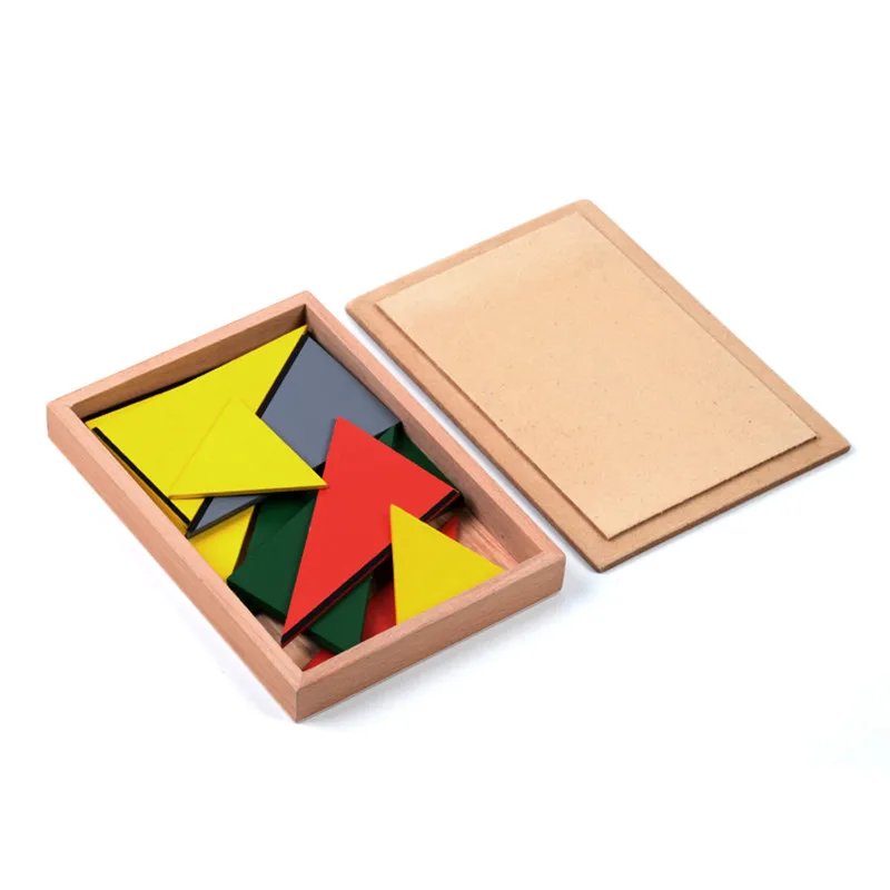 Baby Toy Montessori Constructive Triangles With 5 Boxes for Early Childhood Education Preschool Training Learning Toys