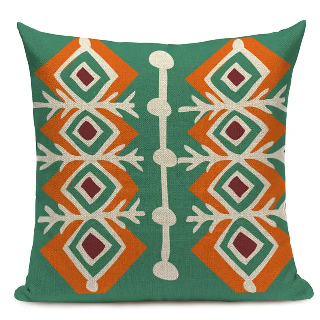 10 Наволочки для подушек в африканском стиле с геометрическим принтом, этнический льняной чехол для подушки с рисунком слона, дивана, автокресла, для дома, декоративные, на заказ - Цвет: 10