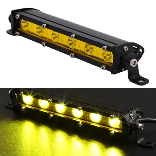 7inch 18W 13inch 36W Work Light LED Light Bar Lemon Yellow Car Accessories  for Offroad 4x4