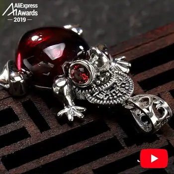 

NOT FAKE S925 Fine Antique shop store Ruby Pendant for Necklace Women Handmade Vintage Carnelian Ruby Red jasper