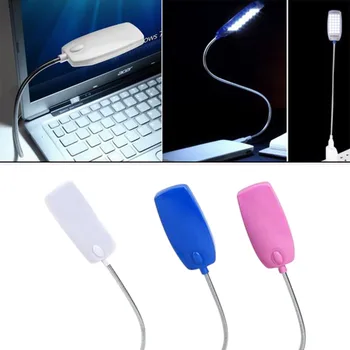 

1pc Bright 28 LED USB Mini Light Flexible Computer Lamp Laptop PC Desk Reading USB LED Lamp Pink/Blue/White lampe usb