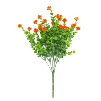 

Artificial Flowers, Fake Outdoor UV Resistant Plants Faux Plastic Greenery Shrubs Indoor Outdoor Hanging Planter Home Kitchen Of