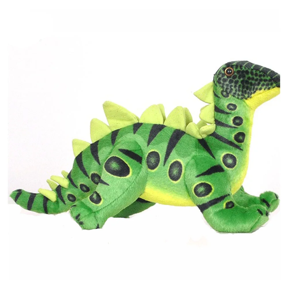 Детская мягкая плюшевая игрушка кукла среднего размера стегозавр четыре цвета