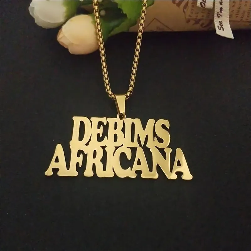 Готическое персональное имя золотые ожерелья и подвески цепочка Макси колар