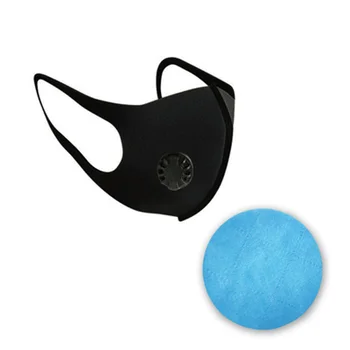 

2pcs Air Purifying Double Valve Face Mask Dustproof Mouth Face Mask Windproof Cycling Mouth Filter Washable Cycling Masks