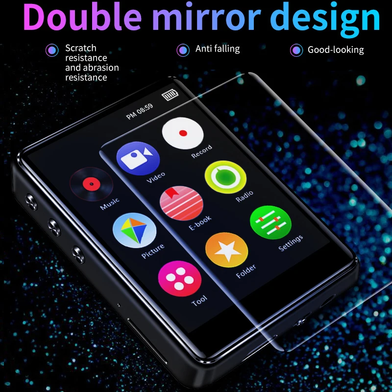 REDANT MP3 плеер Bluetooth 2 4 дюймов полный сенсорный экран со встроенным динамиком FM
