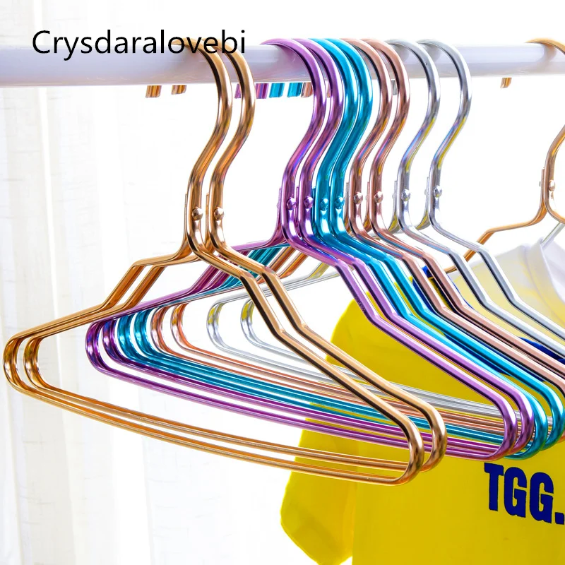 

10pcs Clothes Hangers for Kids Aluminum Alloy Traceless Non-slip Racks Hanger Child Clothing Organizer Dry Hangers