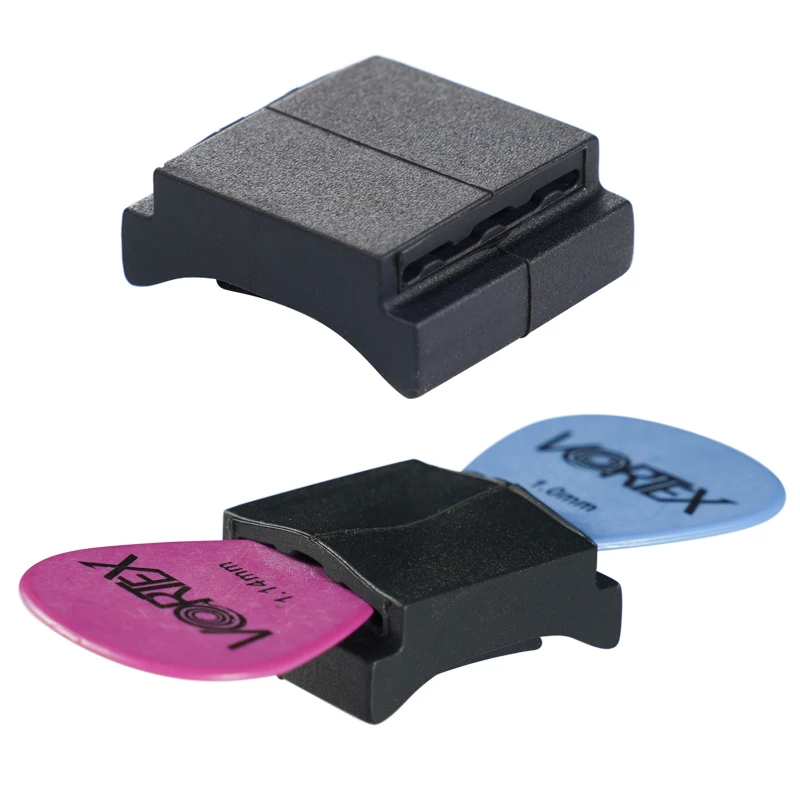 Wosion Guitar pick Holder Black rubber guitar pick Holder fixed on Headstock Suitable for acoustic guitar, bass, ukulele. guitar pick holder