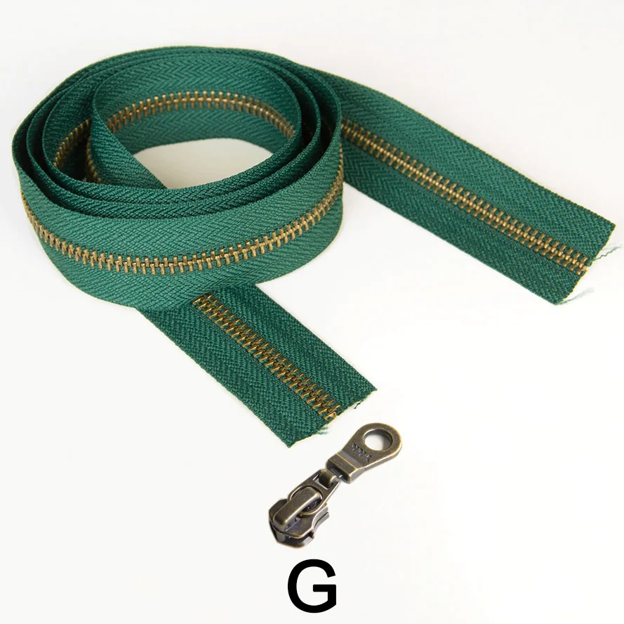 G 1 метр YKK 5# металлические бронзовые катушки молнии DIY Швейные сумки аксессуары A - Цвет: G