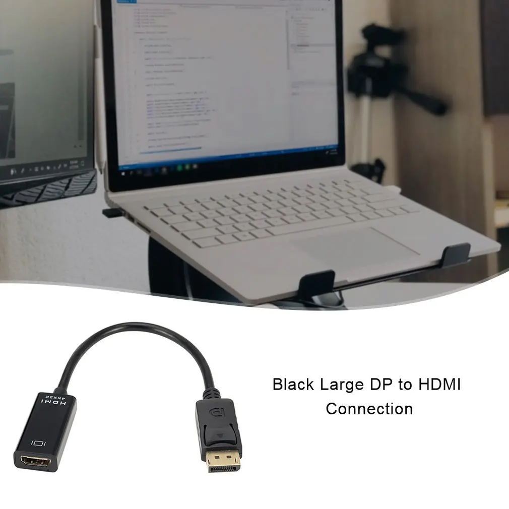 Dp To Hdmi Adapter Cable Dp To Hdmi Big Dp To Hdmi Adapter Computer To Tv 2K*4K Perfect Lossless Signal Plug And Play