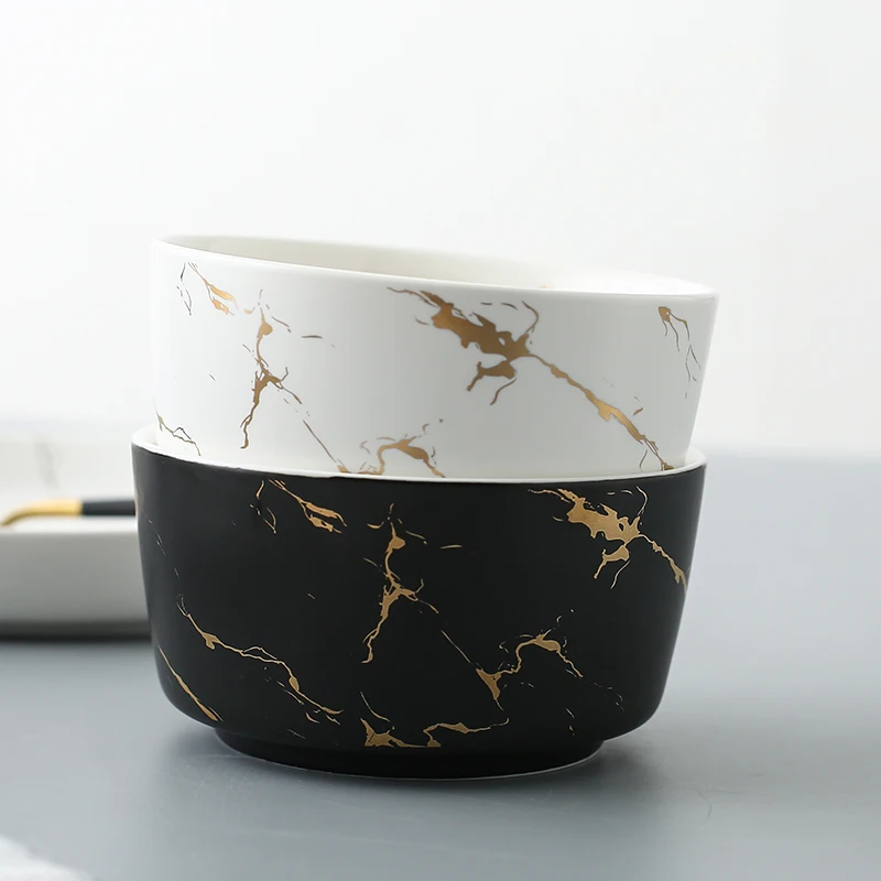 Бело черные золотые круглые ход Керамика с суповую тарелку производство Китай