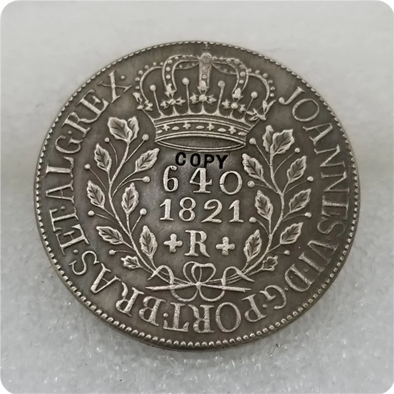 1821 Бразилия 640 рейс копия монет