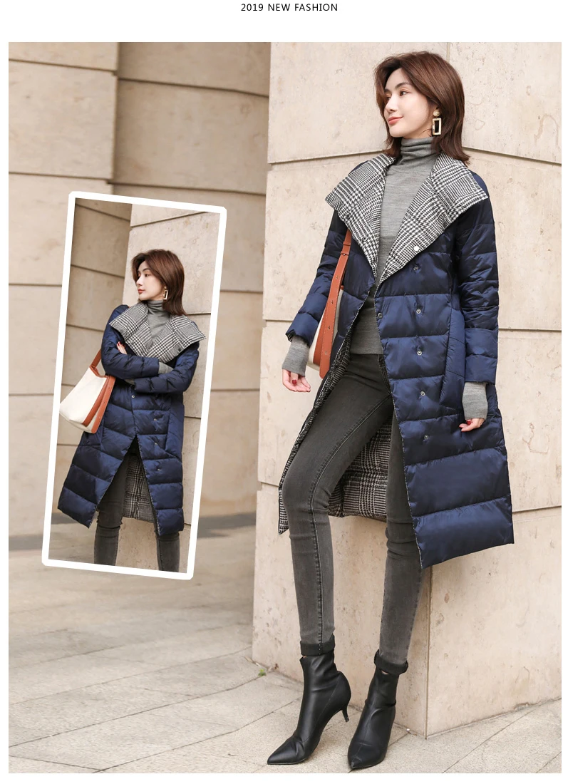 Duck Down Jacket Women Winter 2019 Outerwear Coats Female Long Casual Light ultra thin Warm Down puffer jacket Parka branded