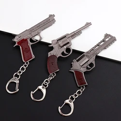 3pcs Game PUBG P92 Sand Eagle Pistol Revolver Weapon Model Pubg Keychain Key Ring Holder Gun Shape Weapon Car Decorations Gift
