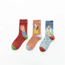 KingDeng Хлопок Унисекс Теплые Носки Для Мужчин Женщина Зима Harajuku Модельер Сумасшедший Носок Скарпетки Дамские Уличная Одежда