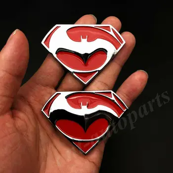 

2pcs Batman Vs Superman Dawn of Justice Car Trunk Emblem Badge Decal Sticker
