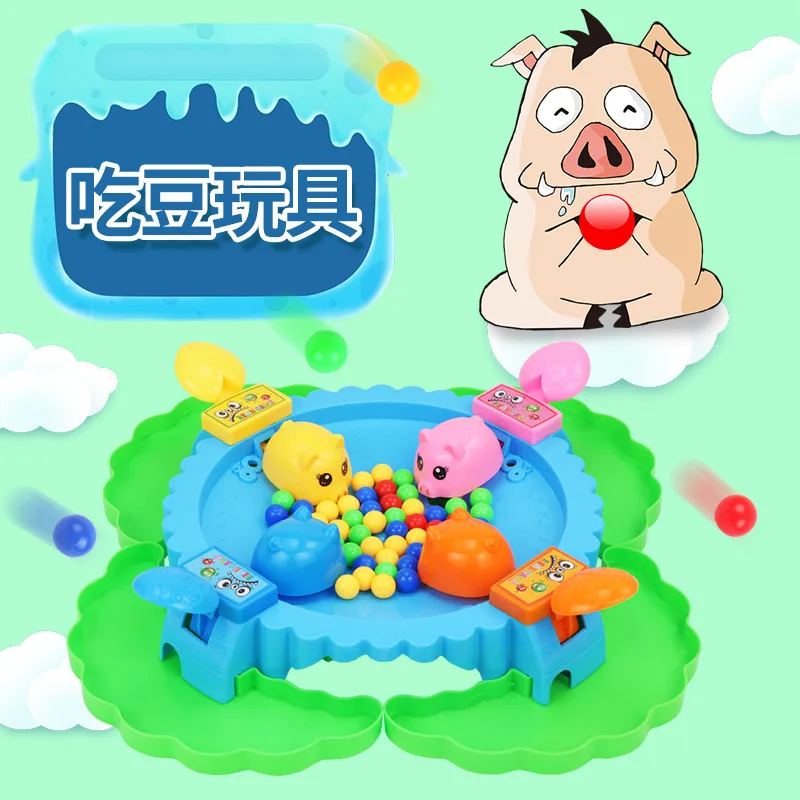 Douyin, стиль знаменитостей, настольная копилка, бусинки, лягушка, есть горох, обучающая многоместная игра, 4 человека, диск, 48 бобов, детская игрушка