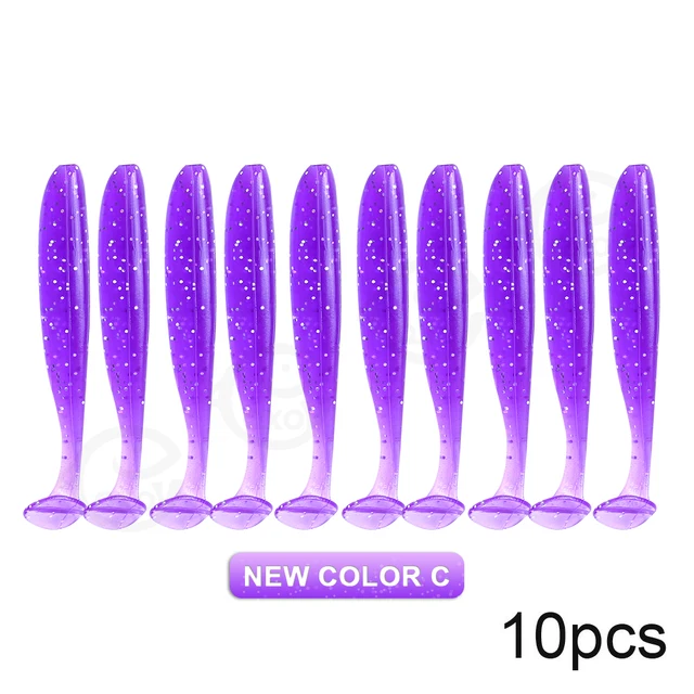 QXO 10pcs/Lot Soft Lures Silicone Bait 7cm 2g Goods For Fishing Sea Fishing Pva Swimbait Wobblers Artificial Tackle new color A