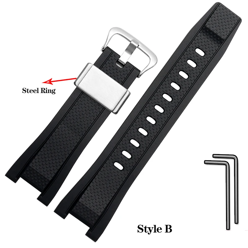 Soft Rubber Watchband Replacement for Casio G SHOCK GST B100 S300 410 210 W110 W100 S110