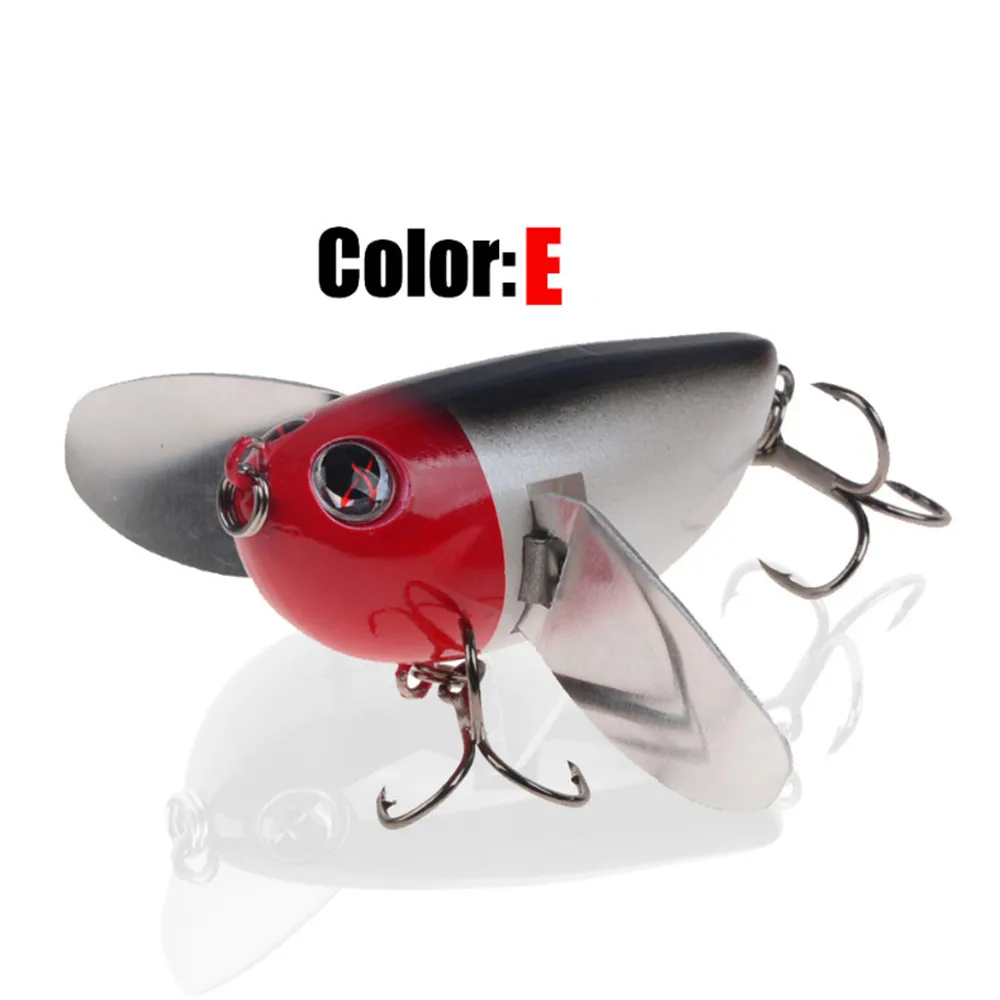 1 шт. Поверхностная приманка наживка 6 см 12,7 г плавающая наживка Топ воды Crankbait воблер, твердая Поппер приманка Whopper Plopper твердая приманка - Цвет: E