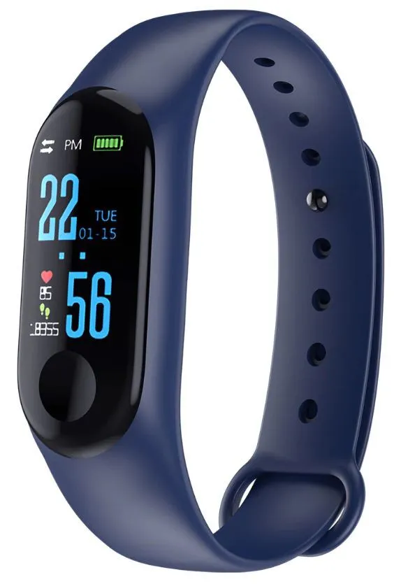 Фитнес-браслет CARCAM SMART BAND M3 шагомер, пульсометр, IP67, артериальное давление