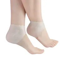 2Pcs Silicone Feet Care Socks Moisturizing Gel Heel Thin Socks with Hole Cracked Foot Skin Care Protectors Lace Heel Cover 1