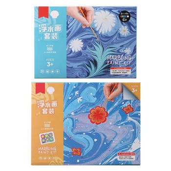 

Kids Water-based Art Paint Set Marbling Painting Kit DIY Painting on Water Creative Art Set of 6/12 Colors Acrylic Paint